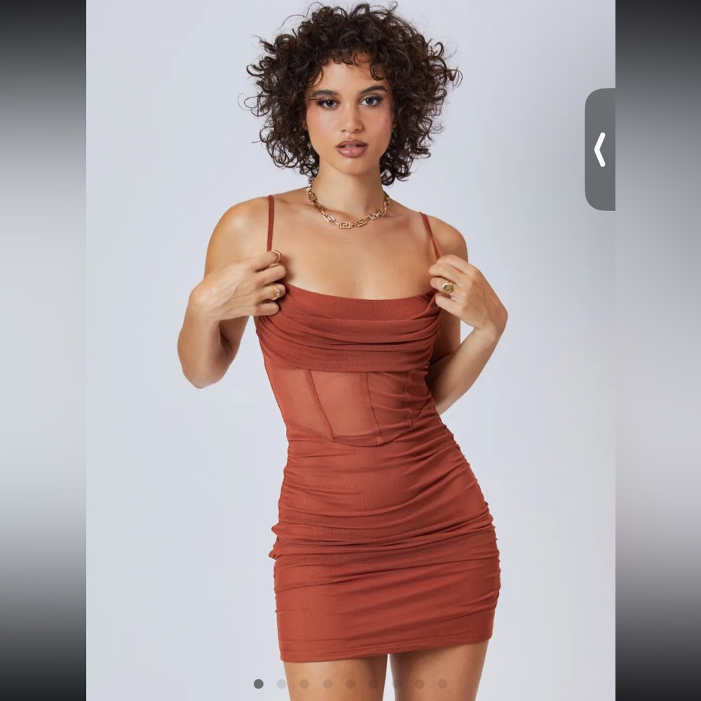 Orange Body Con Dress